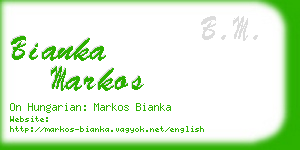 bianka markos business card